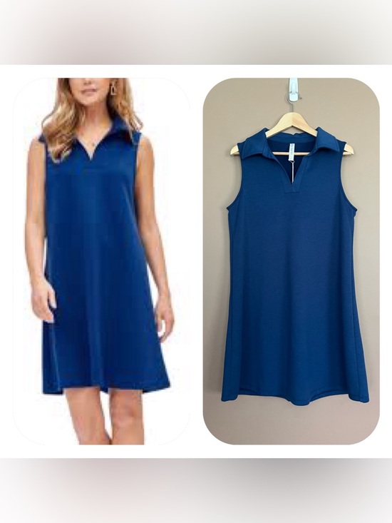 Dear Scarlett Dresses & Skirts - {Dear Scarlett} Cruise Sleeveless Travel Dress in Blue - Womens Medium - NWT